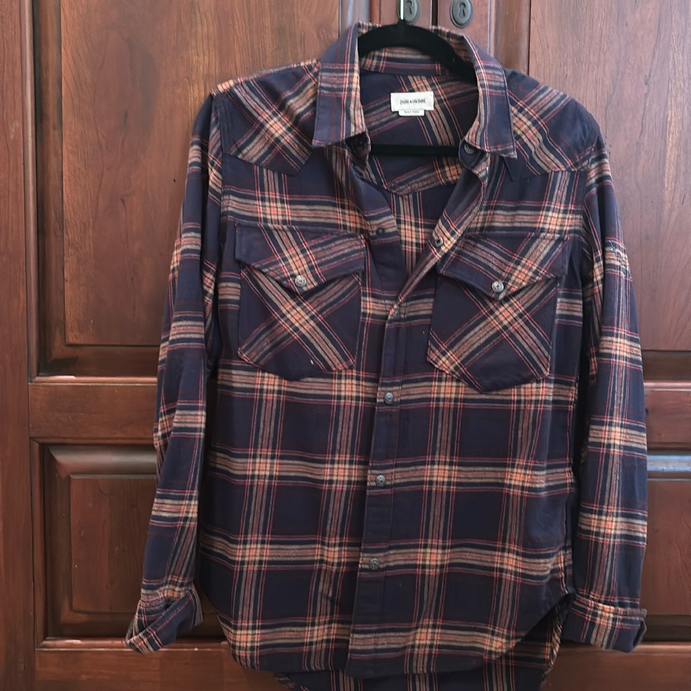 Western inspired plaid shirt/shacket from Zadgig and Voltaire.